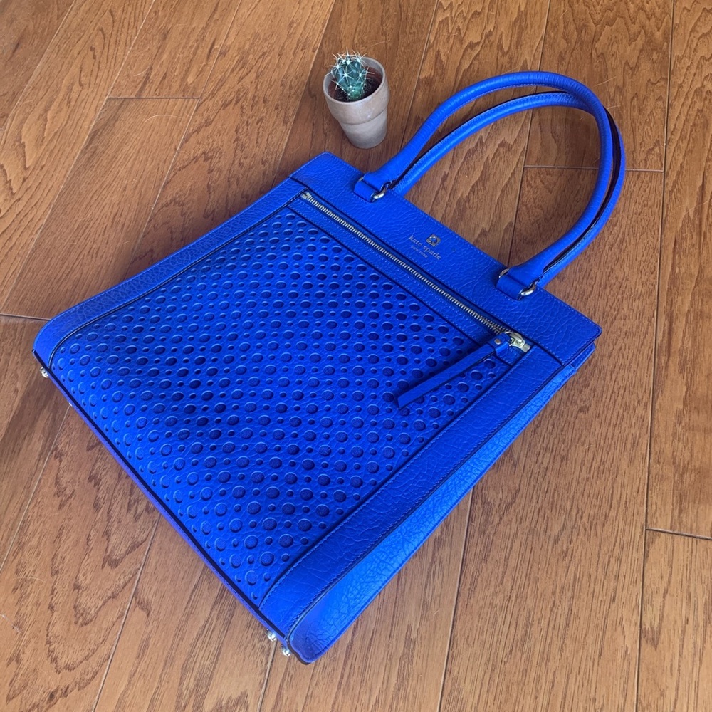 Kate Spade NY Blue Perforated Leather Bag